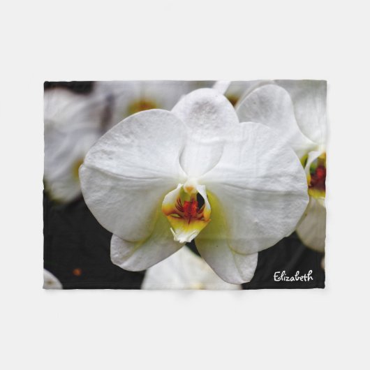 Polaire Belle couverture d'orchidée (Devant (Horizontal))