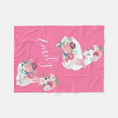 Polaire belle couverture d'ouatine de motif de lama (Devant (Horizontal))