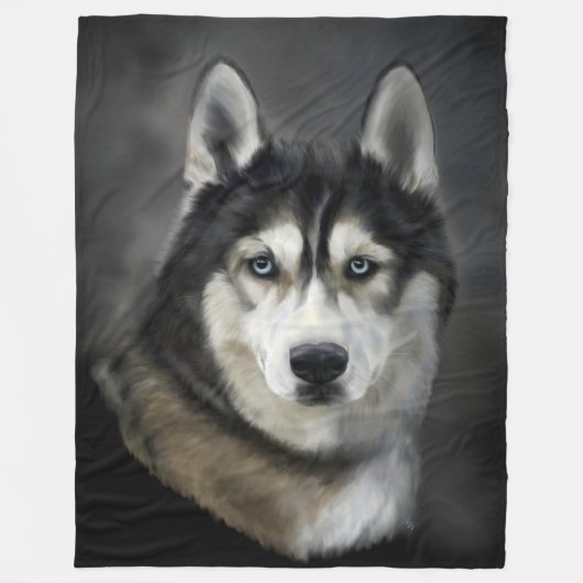 Polaire Belle couverture en laiton sibérienne Husky (Devant)