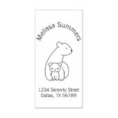 Polaire Beren: Adres moeder en krab Rubberstempel (Afrduk)