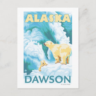 Polaire Beren & Cub - Dawson, Alaska Briefkaart