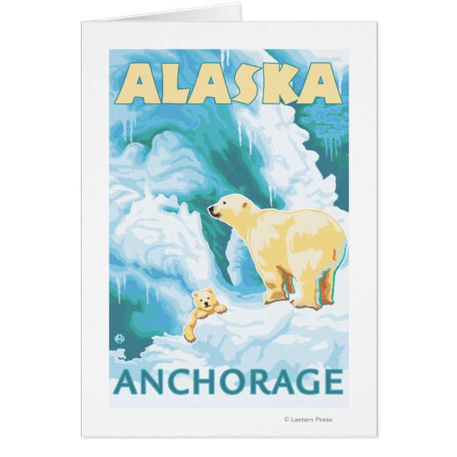 Polaire Beren en Cub - Anchorage, Alaska (Voorkant)