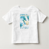Polaire Beren en Cub - Katmai, Alaska Kinder Shirts (Voorkant)