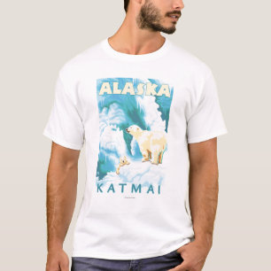 Polaire Beren en Cub - Katmai, Alaska T-shirt