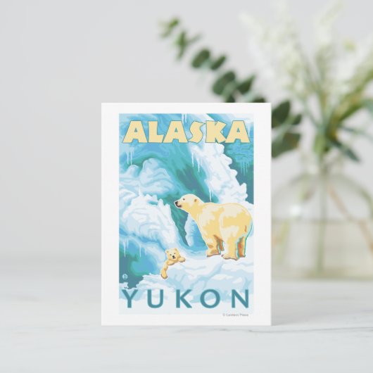 Polaire Beren en kubussen - Yukon, Alaska Briefkaart (Staand voorkant)
