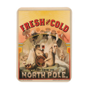 Polaire Beren genieten van Mokken van lagerbier Magneet