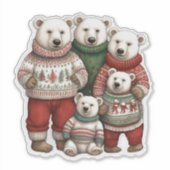 Polaire Beren in truien Sticker (Voorkant)
