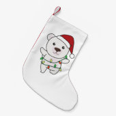 Polaire Beren kerstwinterdieren Polaire Beren Kleine Kerstsok (Voorkant (Hangend))
