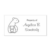 Polaire Beren: moeder en krab Rubberstempel (Afrduk)