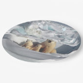 Polaire Beren Moeder poolgebied Borden in het wild Papieren Bordje (Gekanteld)