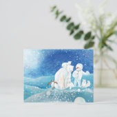 Polaire Beren, Polar Fox, Emperor pinguin en Snowm Briefkaart (Staand voorkant)