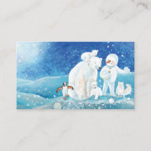 Polaire Beren, Polar Fox, Emperor pinguin en Snowm