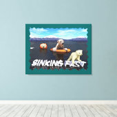 Polaire Beren - Snel zinken Canvas Afdruk (Insitu (Houten vloer))