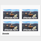 Polaire Beren - Snel zinken Rechthoekige Sticker (Vel)