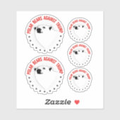 Polaire Beren tegen Trump Sticker (Vel)