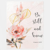 Polaire Bible verse floral Psaume 46 toece couverture (Devant)