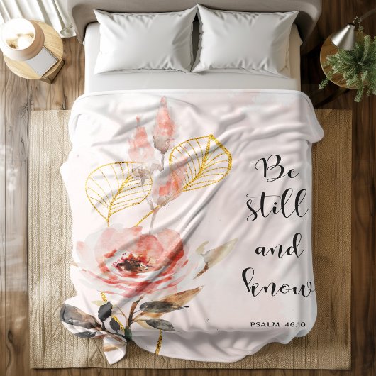 Polaire Bible verse floral Psaume 46 toece couverture