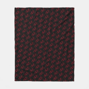 Polaire Bicyclettes rouges sur couverture noire pour cycli