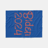 Polaire Biden 2024 simple couverture bleue (Devant (Horizontal))