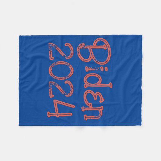 Polaire Biden 2024 simple couverture bleue (Devant (Horizontal))
