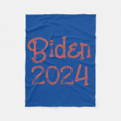 Polaire Biden 2024 simple couverture bleue (Devant)