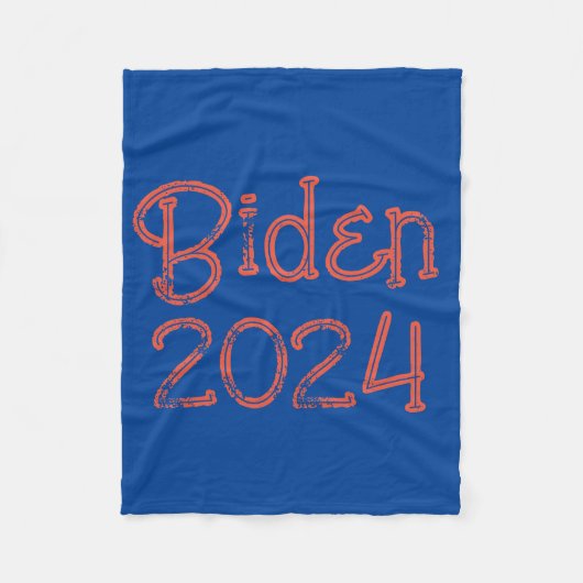 Polaire Biden 2024 simple couverture bleue (Devant)