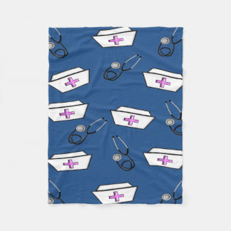 Polaire Bleu de couverture d'ouatine d'infirmière