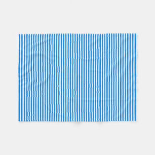 Polaire Bleu et blanc couverture rayée