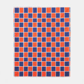 Polaire Bleu royal et couverture Checkered orange (Devant)