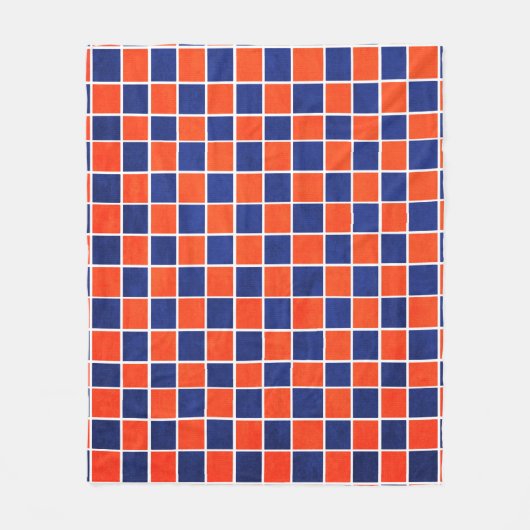 Polaire Bleu royal et couverture Checkered orange (Devant)