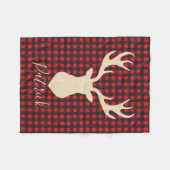 Polaire Boeuf de bison plaid couverture personnalisée (Devant (Horizontal))
