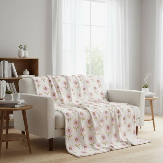 Polaire Boho Jeter la couverture avec le Motif folklorique