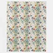 Polaire Boho Pastel Couverture Florale Cadeau pour sa séré (Devant)