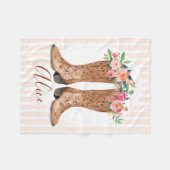 Polaire Boots Boho aquarelle customisée couverture (Devant (Horizontal))