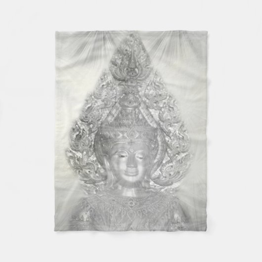 Polaire bouddha argent mouches couverture (Devant)