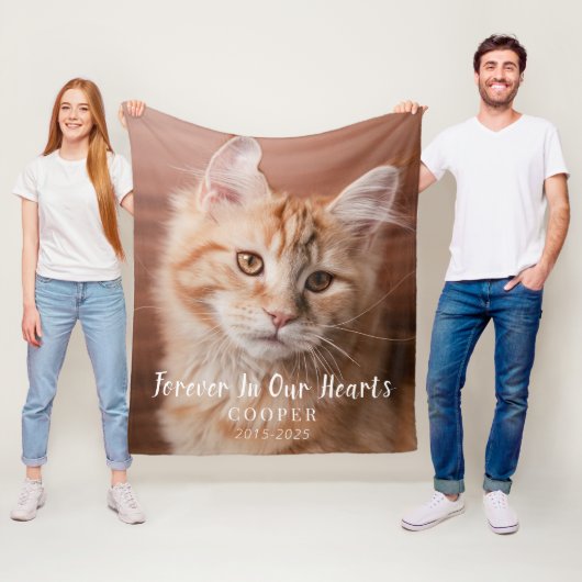 Polaire Cadeau commémoratif de chat | Couverture en mollet (En situation)