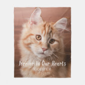 Polaire Cadeau commémoratif de chat | Couverture en mollet (Devant)