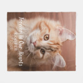 Polaire Cadeau commémoratif de chat | Couverture en mollet (Devant (Horizontal))