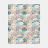 Polaire Cadeau de couverture arc-en-ciel et nuages pour no (Devant)