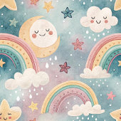 Polaire Cadeau de couverture arc-en-ciel et nuages pour no