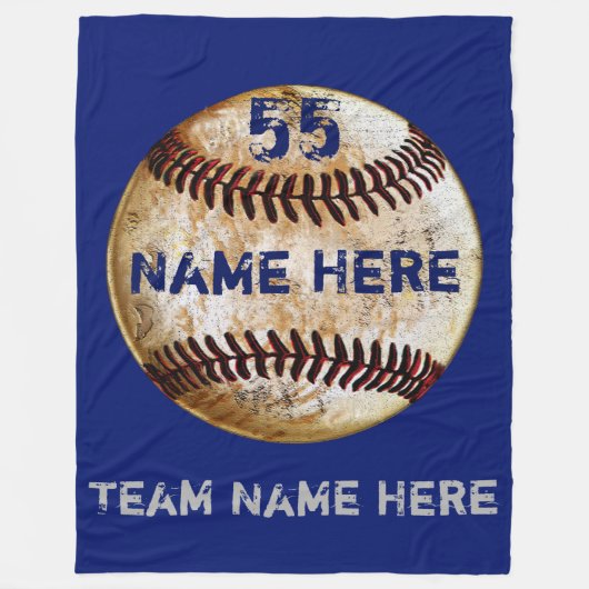 Polaire Cadeaux d'équipe de baseball Couverture de lancer (Devant)