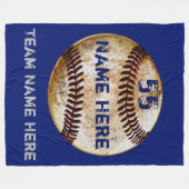 Polaire Cadeaux d'équipe de baseball Couverture de lancer (Devant (Horizontal))