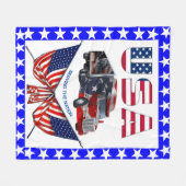 Polaire Camion américain - Patriotic Trucker Couverture ca (Devant (Horizontal))