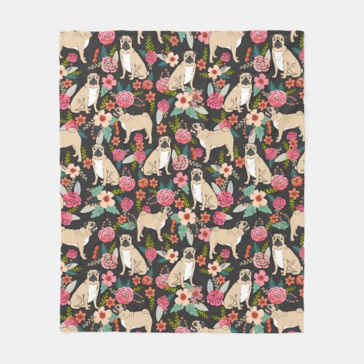 Polaire Carlin flancs couverture - joli carlin floral desi (Devant)