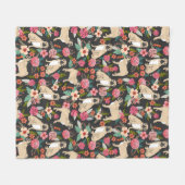 Polaire Carlin flancs couverture - joli carlin floral desi (Devant (Horizontal))
