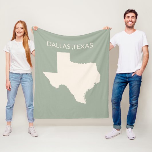 Polaire Carte du Texas Décoration intérieure Couverture Sh (En situation)