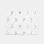 Polaire Cat Blanket, mignonne couverture de chat en polair (Devant (Horizontal))