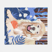 Polaire C'EST BEAUCOUP VRAI couverture en toison de Golden (Devant (Horizontal))