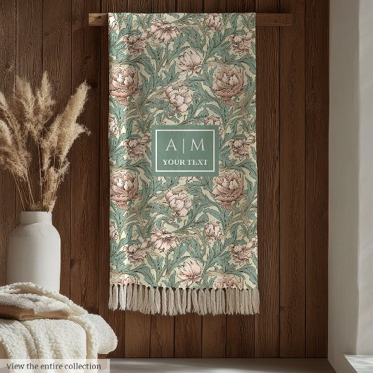 Polaire Chaleureux Morris nom personnalisé couverture flor