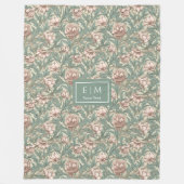 Polaire Chaleureux Morris nom personnalisé couverture flor (Devant)